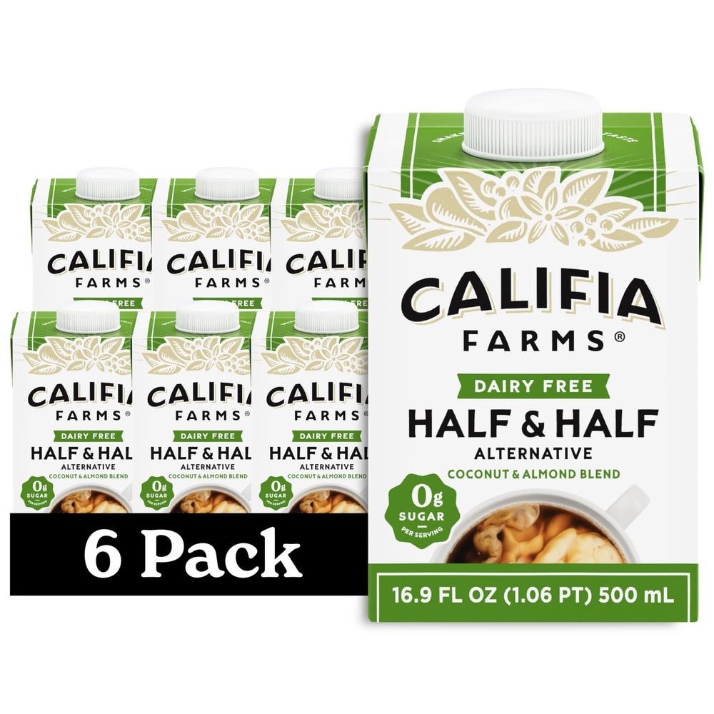 Califia Farms Better Half almond-coconut cream bottle for coffee.