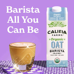 Califia Farms Oat Barista Blend carton—shelf-stable plant-based milk