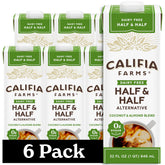 Califia Farms Unsweetened Better Half bottle pour for a dairy-free half-and-half substitute