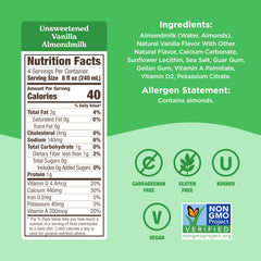 Califia Farms Unsweetened Vanilla Almond Milk glass pour, dairy-free creaminess for cereal