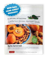 California-grown apricot seeds on harvest board highlighting farm sourcing