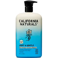 California Naturals Light & Gentle shampoo bottle front view for sensitive scalp care.