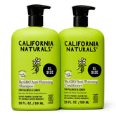 California Naturals Re:GRO shampoo bottle promotes balanced scalp cleansing