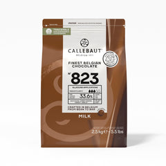 Callebaut Recipe No. 823 milk chocolate bar for professional desserts with sustainable cocoa support