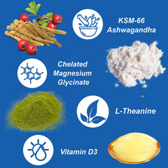 Calmify ingredients blend with L-Theanine and Ashwagandha for balanced mood.