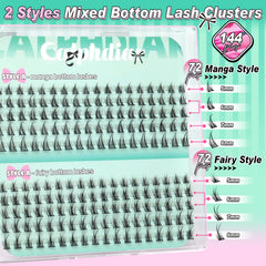Calphdiar bottom lashes fairy cluster 5-8mm for a soft, natural lower lash finish.