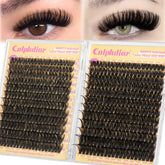Calphdiar Lashes Clusters with 60D+80D in 10–18mm for salon-like fullness