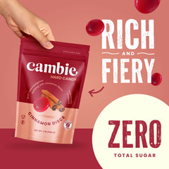 Cambie sugarfree cinnamon bag, bulk option for keto and low-sugar snacking.