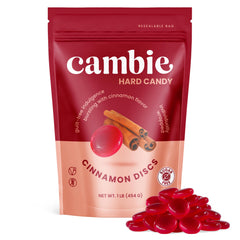Cambie Sugar Free Cinnamon candies in packs for easy sharing.