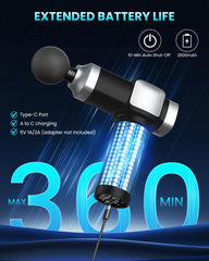 CAMEFER massage gun features a quiet motor for distraction-free use