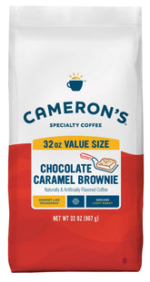 Cameron's Coffee Chocolate Caramel Brownie bag front with inviting aroma for morning ritual