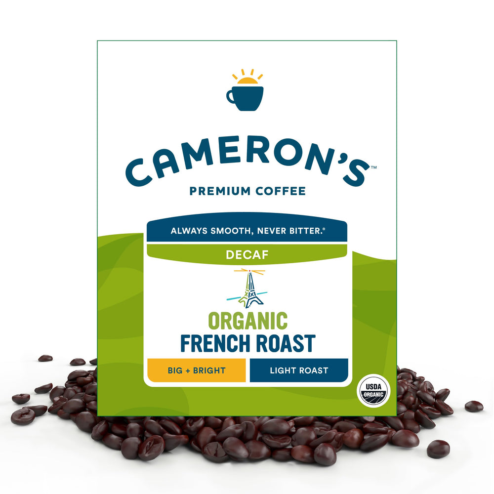 Cameron's Coffee Organic Decaf French Roast 4 lb bag for daily home brewing.