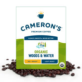 Cameron's Organic Woods & Water 4 lb bag ready for home brewing