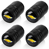 Camfeast tire valve cap 4pc in black for durable protection and stylish car detail.