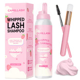 Camillash whipped lash foam bottle with pump for gentle cleansing