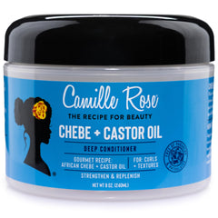 Camille Rose Chebe Deep Conditioner bottle showing hydrating formula for smooth, manageable hair.