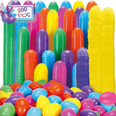 CAMIRUS 200pc Easter eggs bulk in vibrant colors for baskets and hunts