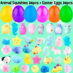 CAMIRUS mini animal squishies inside eggs, perfect party favors.