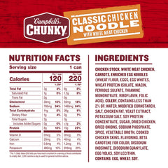 Bowl of Campbell's Chunky Chicken Noodle Soup, ready to heat and serve.