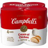 Campbell's Cream of Chicken Soup can, a versatile base for casseroles and sauces.