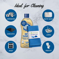 Campester microfiber cleaning cloth for streak-free polishing of kitchen and bathroom surfaces
