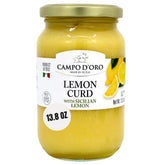 CAMPO D'ORO lemon curd jar showcasing vibrant citrus spread for toast