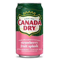 Canada Dry Fruit Splash Strawberry Ginger Ale 12-pack on display for easy entertaining