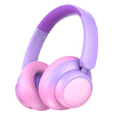 Candy Bila Active Kids headphones with gradient pink design, comfortable fit for long flights.