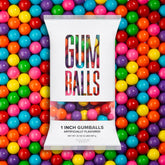 Candy Envy assorted gumballs in a 1-inch bag for party snacking
