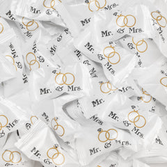 Candy Envy Mr. Mrs. Buttermints wedding favors image featuring 13 oz bag ready for guests