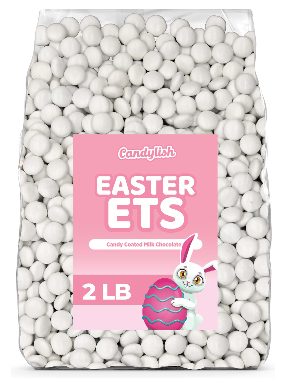 Candylish Easter candy coated milk chocolate white bulk bag for parties