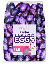Candylish Easter dark chocolate eggs, individually wrapped for freshness and sharing.