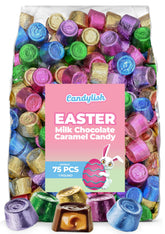 Candylish Easter milk chocolate caramel candies in pastel wrappers, ideal for Easter baskets.
