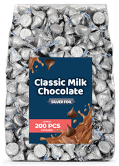 Candylish milk chocolate in silver wraps, ideal for gifting and dessert displays.