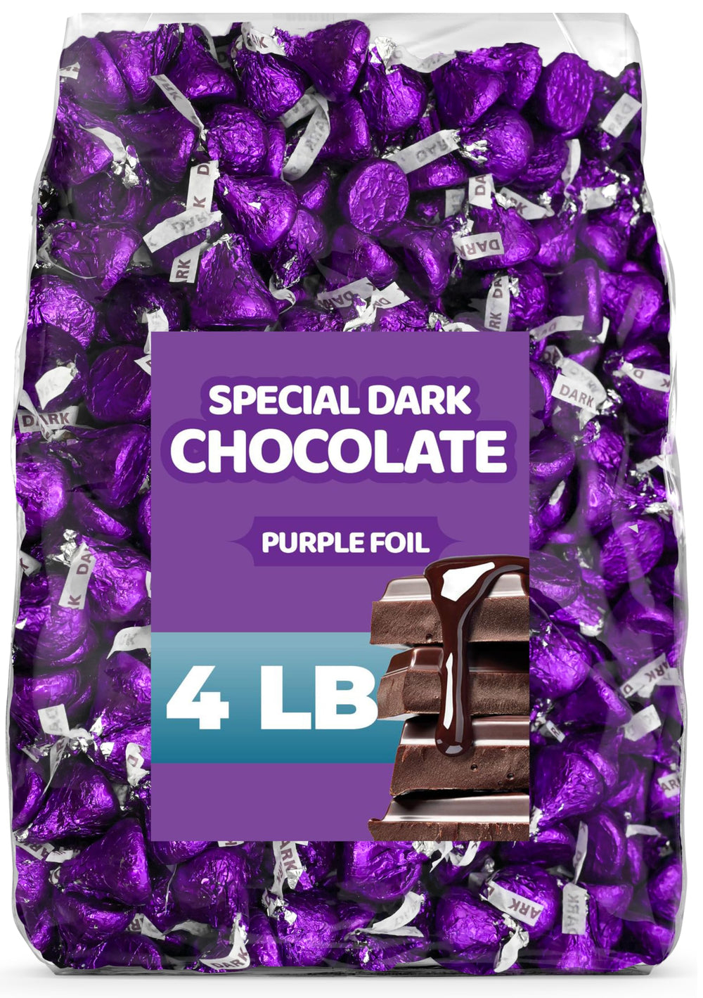 Candylish Special Dark Chocolate with purple foil wrap, ideal for gifting and sharing.