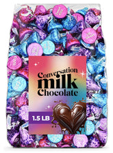 Candylish Valentines Conversation Milk Chocolate Heart image, perfect for gifting and sharing