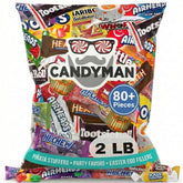 Candyman bulk candy variety pack with 80+ pieces for party bowls and piñata filling.