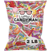 Candyman Candy Variety Pack 2lbs with colorful assorted treats for bulk party favors.