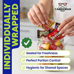 Candyman chocolate and fruity mix versatile treats for parties and gift tables