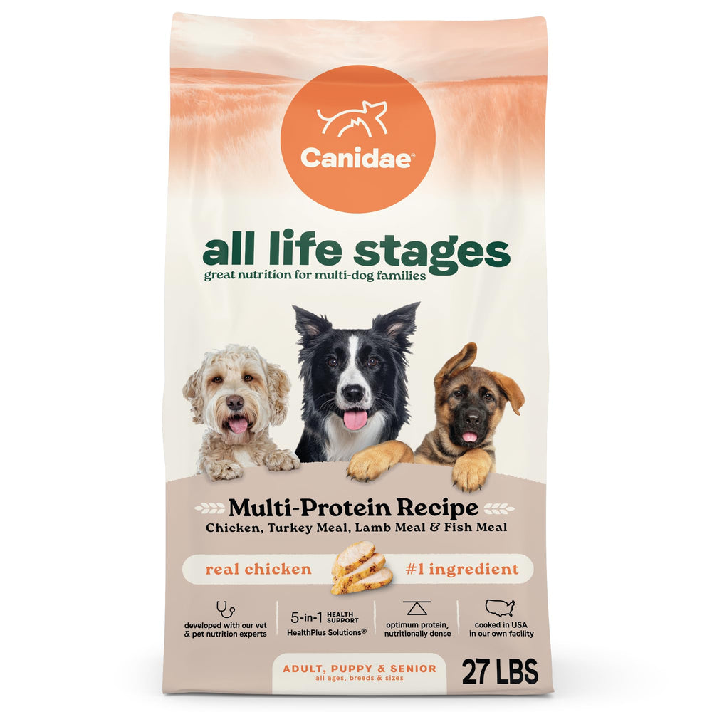 CANIDAE All Life Stages dry dog food bag, great for feeding multiple dogs with one formula