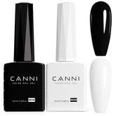 CANNI 2pcs Hema-free gel polish bottles for home manicures.