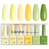 CANNI 6 colors pastel yellow bottle swatches aid accurate shade selection