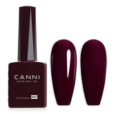 CANNI dark red gel nail bottle view shows rich color for precise manicure planning.