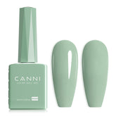 CANNI Light Green Gel Nail Polish bottle view highlights accurate color for precise manicure.