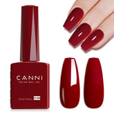 CANNI Red Gel Polish bottle showing rich deep red color for home nails.