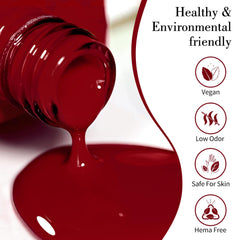 Close-up of CANNI Red Gel Polish brush for smooth, even application.