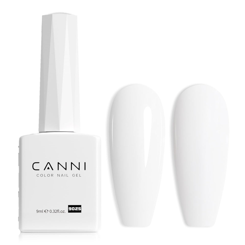 CANNI White Gel Nail Polish bottle view for true shade accuracy during application