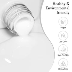 CANNI White Gel Polish bottle cap close-up highlighting easy handling.