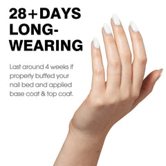 CANNI White Gel Polish brush stroke on nail with glossy finish.