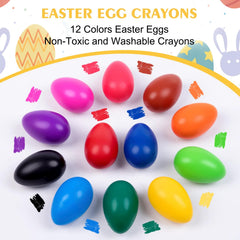 Canscci Egg-Shaped Crayons hand grip design helps small hands color comfortably.